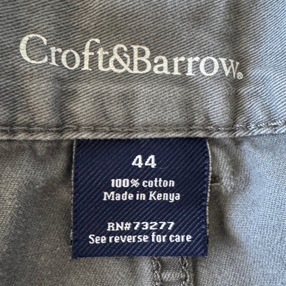 Croft &‎ Barrow Men's 44 Chino Cargo Shorts Gray Outdoor Hiking Utility Camping - Picture 2 of 13